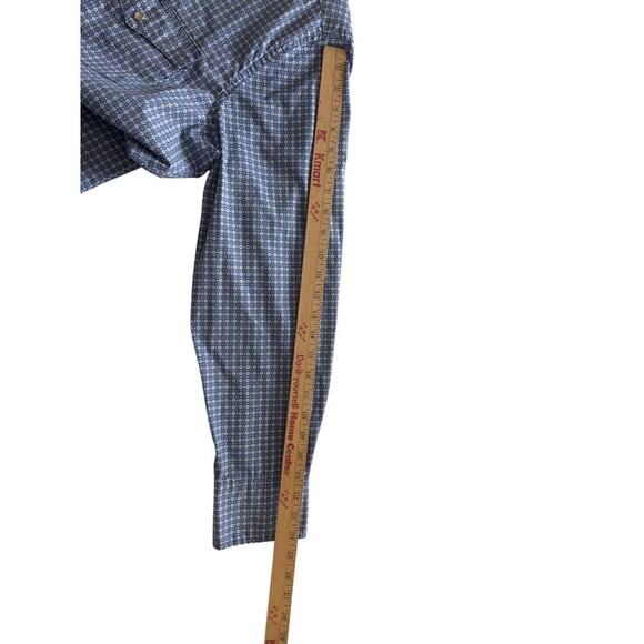 Wrangler Wrancher Shirt Lg. Pearl snaps Blue Timeless western Ranchlife cowboy - Picture 7 of 7